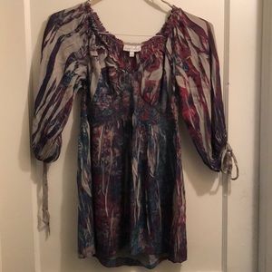 Fashion bug 3/4 sleeve multi colored blouse